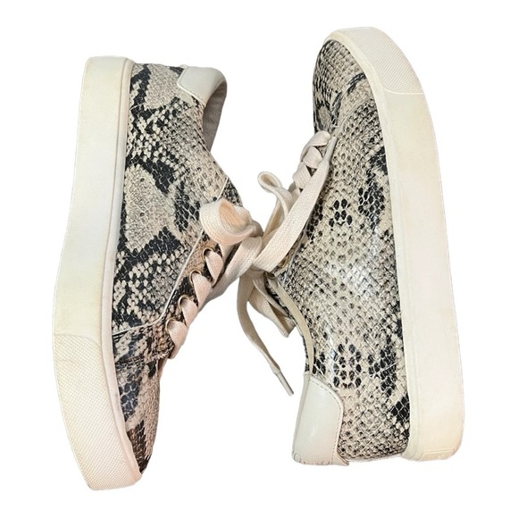 Sam Edelman Ethyl Reptile Print Lace-up Sneakers Size 6M - Picture 7 of 10